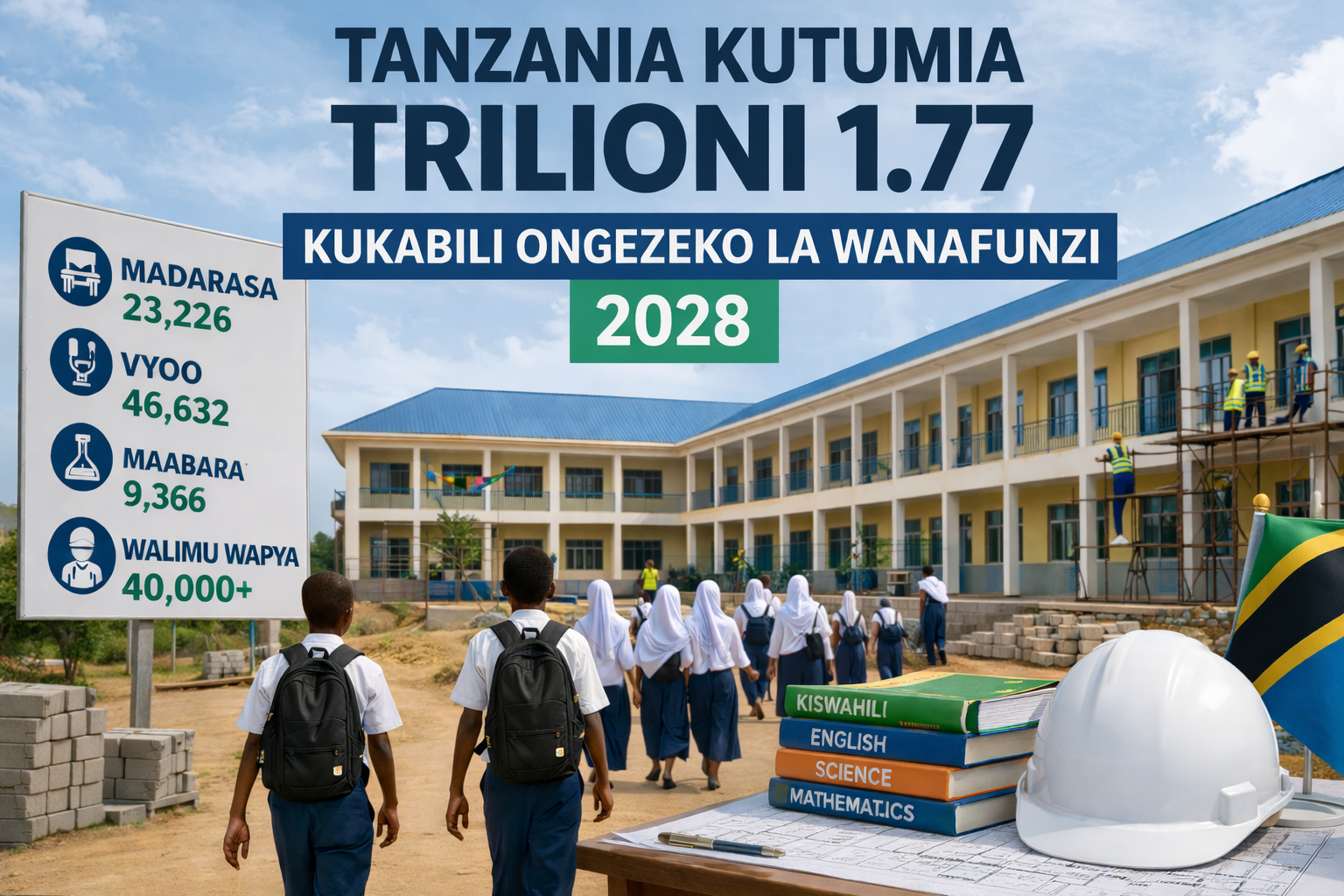 Tanzania kutumia trilioni 1.77 kukabili ongezeko la wanafunzi 2028